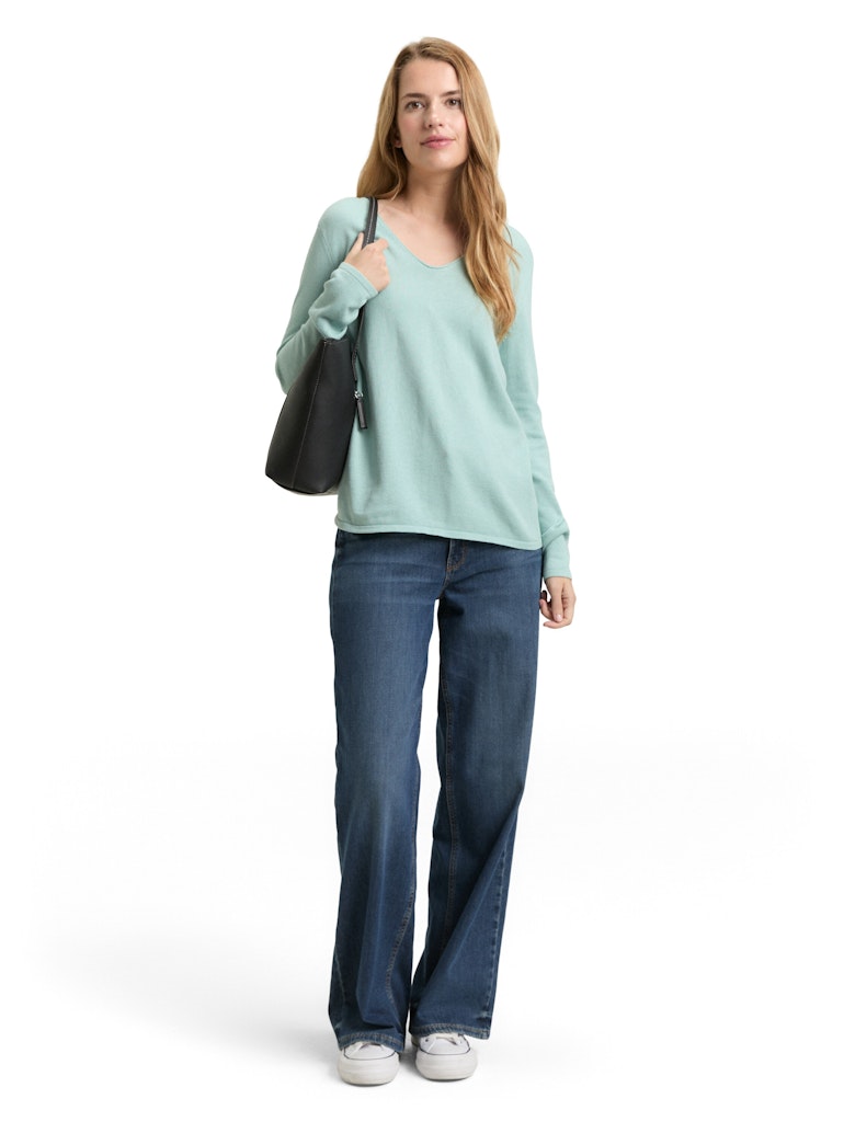 1012976 TOMT TAILOR wmn - Basic-Pullover 38784 blue haze