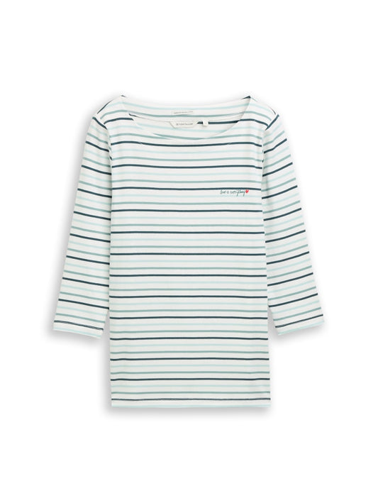 1050415 - TOM TAILOR wmn Shirt 39931 green stripe