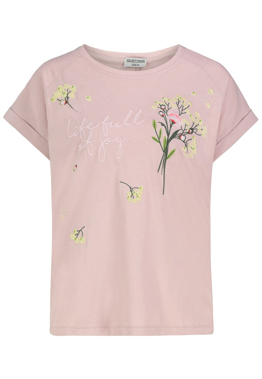 D12022M02843A AUTHENTIC STYLE wmn - T-Shirt mit Stickmotiv 13300 antique rose