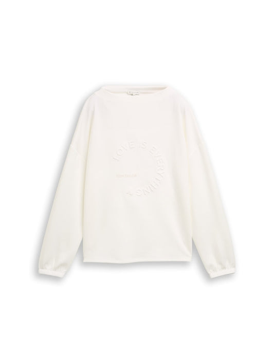1050440 TOM TAILOR wmn - Longsleeve 10315 offwhite
