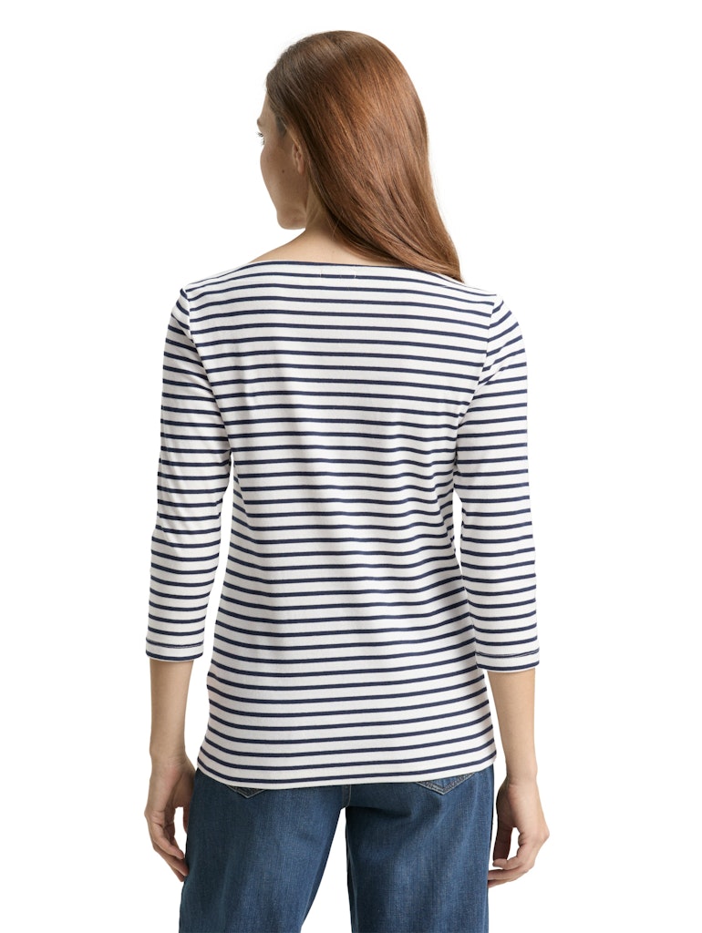 1050415 TOM TAILOR wmn - Shirt 39840 navy stripe