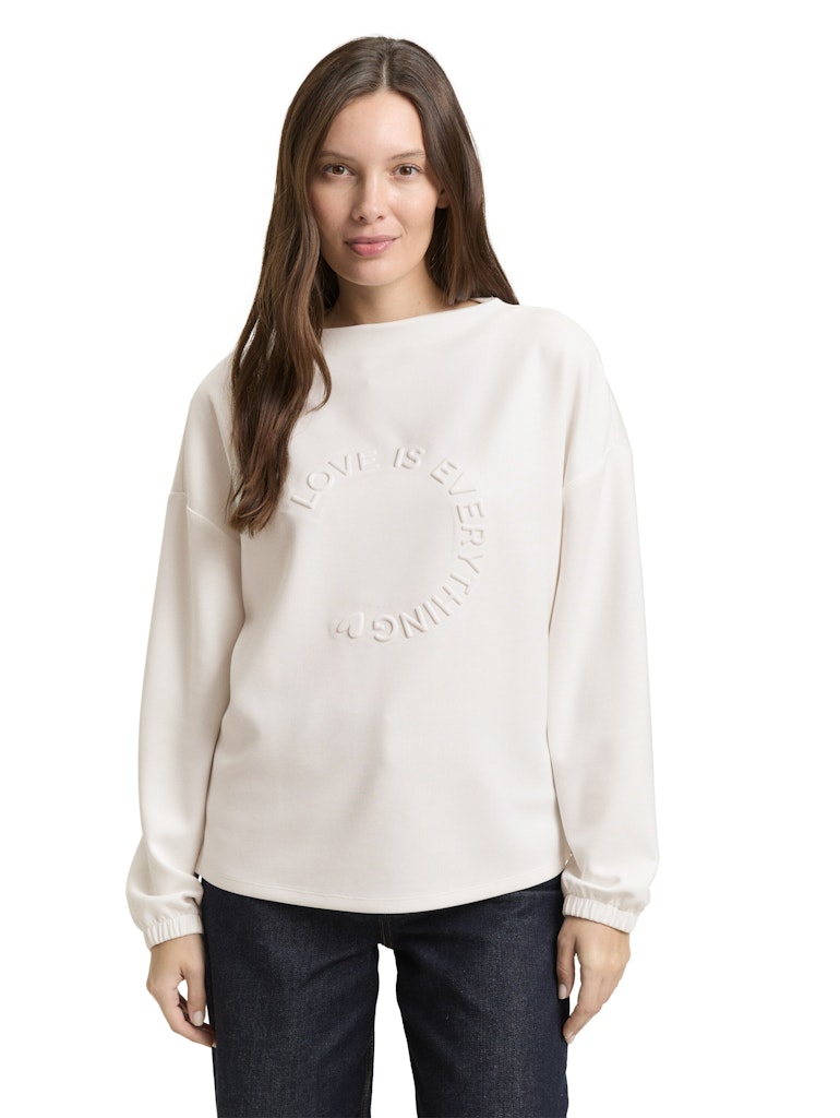 1050440 TOM TAILOR wmn - Longsleeve 10315 offwhite