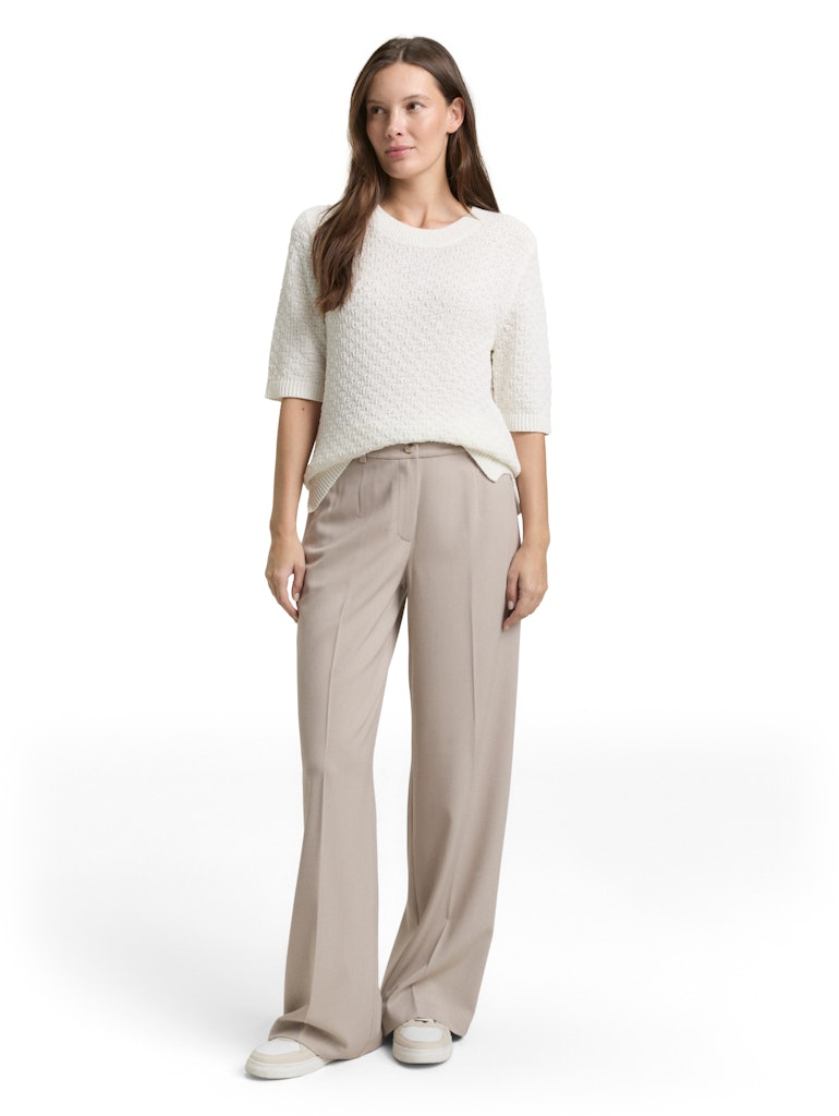 1048856 TOM TAILOR wmn - LEA wide leg 39348 cream beige