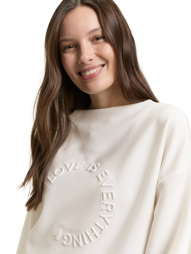 1050440 TOM TAILOR wmn - Longsleeve 10315 offwhite