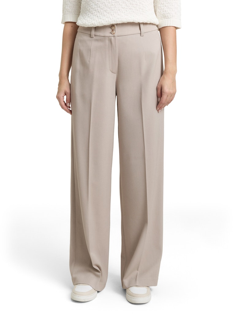 1048856 TOM TAILOR wmn - LEA wide leg 39348 cream beige