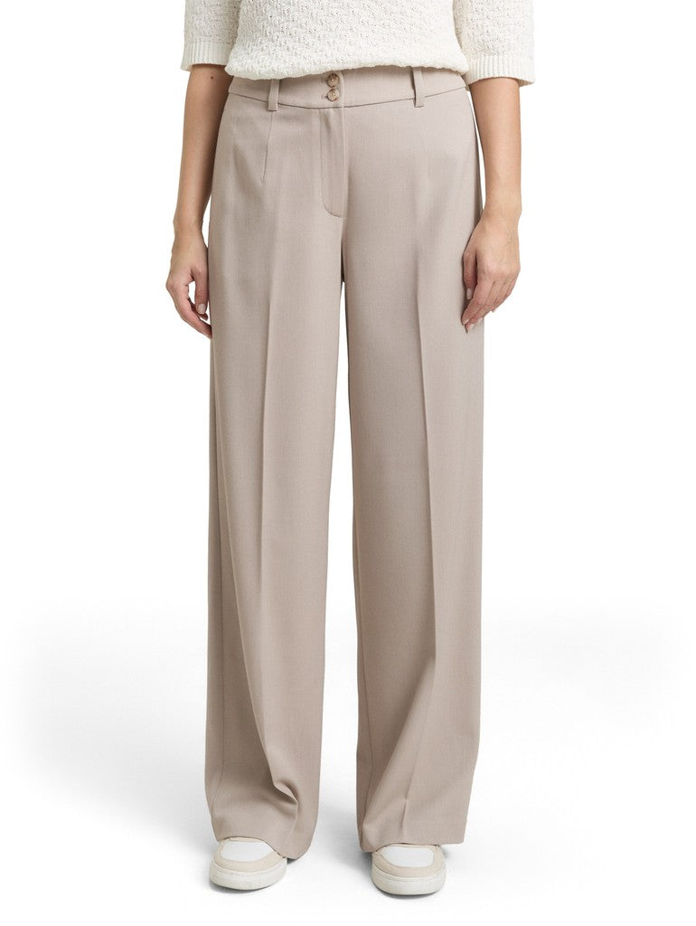 1048856 TOM TAILOR wmn - LEA wide leg 39348 cream beige