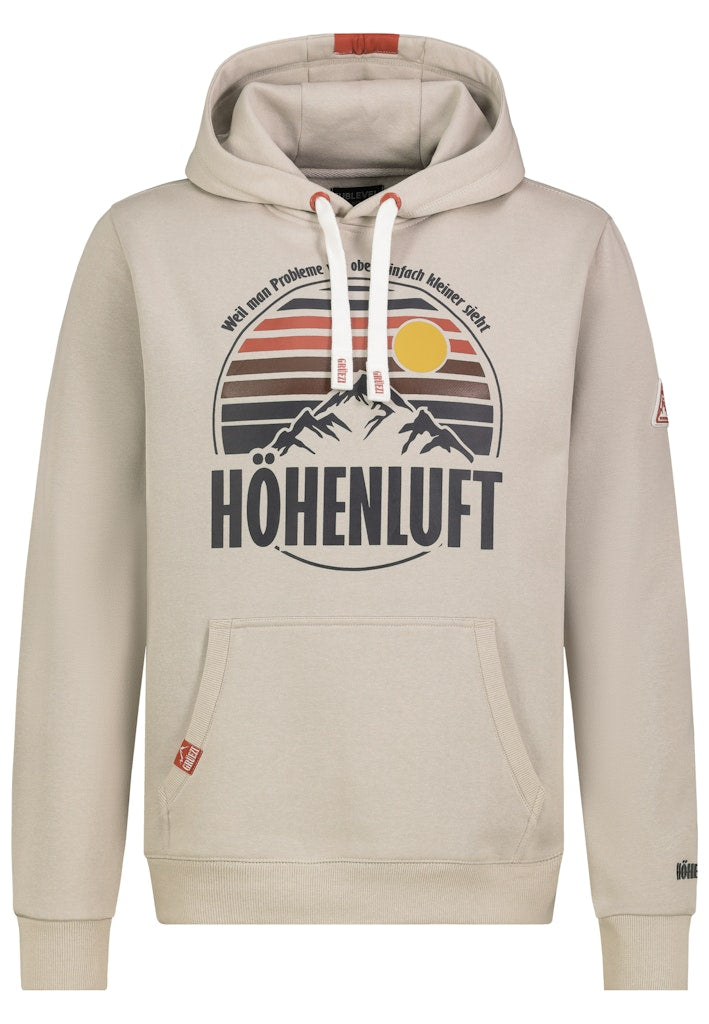 H10600BC21504B1 - AUTHENTIC STYLE men - Hoodie mit Stickmotiv 20200 light sand