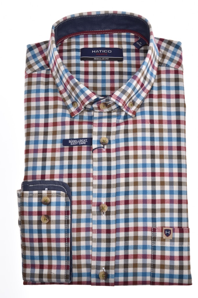 E20003-31201 HATICO - Hemd Regular Fit 982 karo multicolor