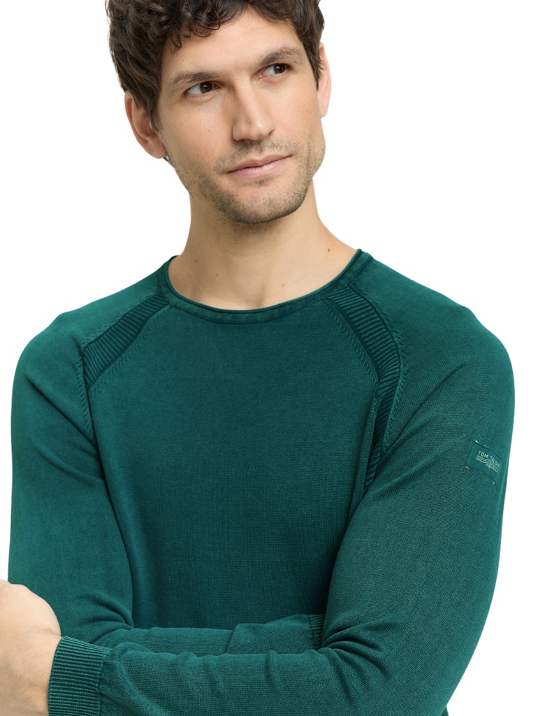 1050094 TOM TAILOR men - Pullover 12818 deep meadow green
