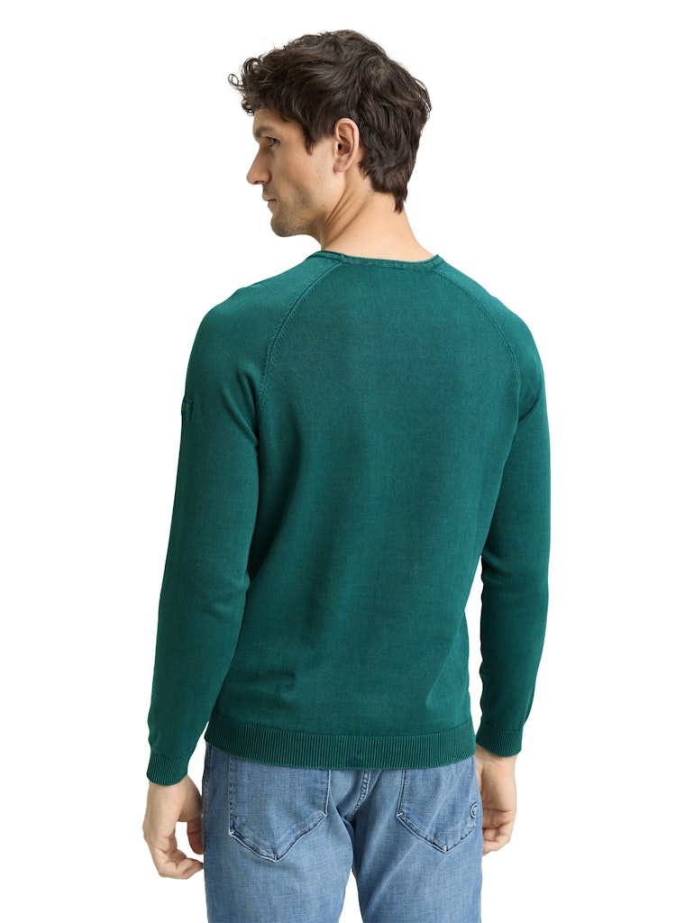 1050094 TOM TAILOR men - Pullover 12818 deep meadow green