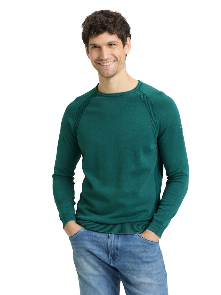 1050094 TOM TAILOR men - Pullover 12818 deep meadow green