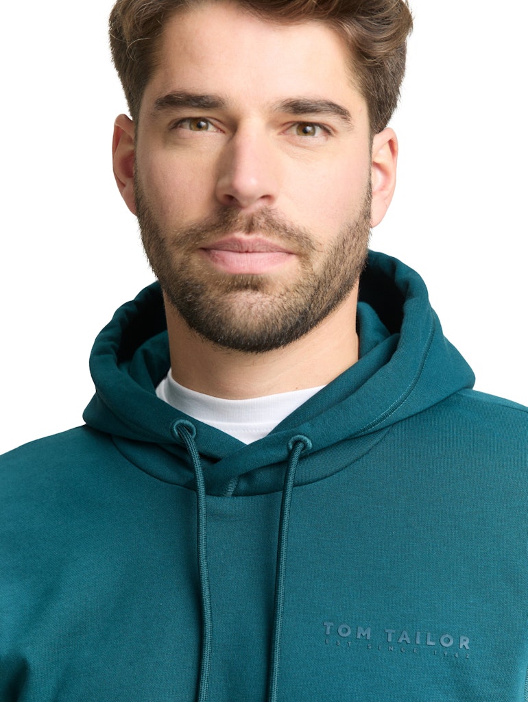 1048635 TOM TAILOR men - Hoodie 12818 tourmaline