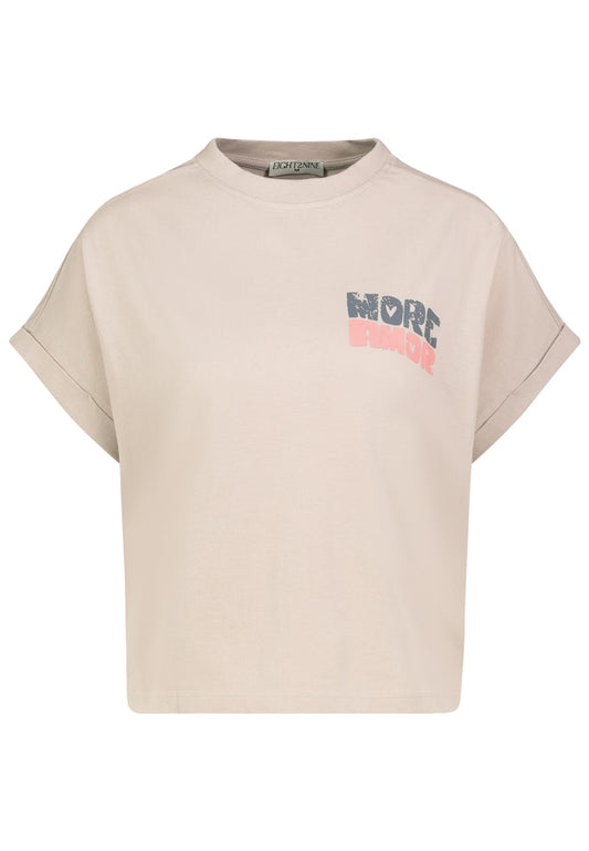 D12048M02741B AUTHENTIC STYLE wmn - T-Shirt mit Backprint 20300 ash beige