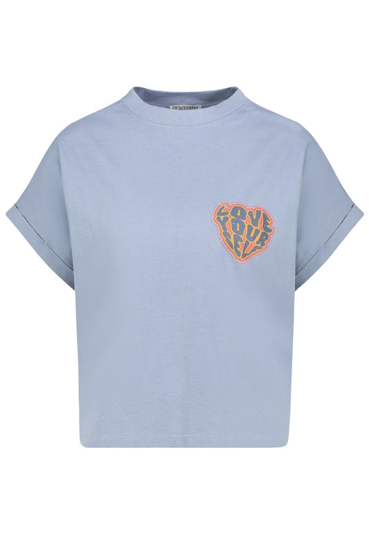 D12048M02741B AUTHENTIC STYLE wmn - T-Shirt mit Backprint 19300 rainy blue