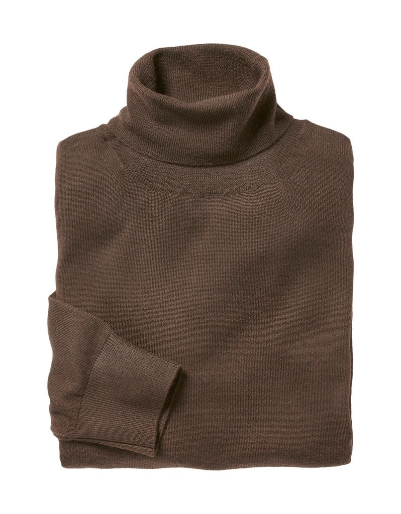 1001803 FRANCIS - DIGEL Rollkragenpullover aus extrafeiner Merinowolle 30 braun