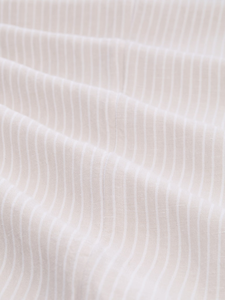 1050573 TOM TAILOR wmn - Loose Fit Hose mit Leinenanteil 40073 taupe white irregular stripe