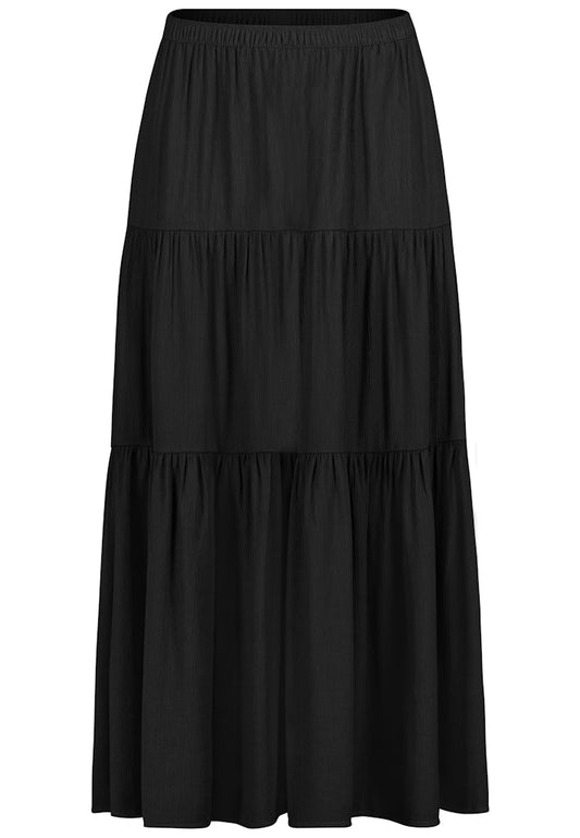 D60124M50257A3 AUTHENTIC STYLE wmn - Maxi-Volantrock 24000 black