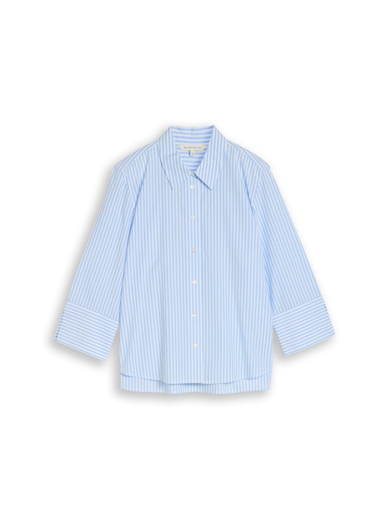 1049805 TOM TAILOR wmn - Hemdbluse mit 3/4-Arm 38652 dreamy blue white small stripe