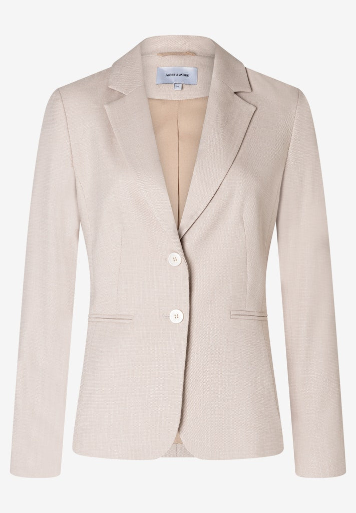 61816405 MORE&MORE - Melange Structure Blazer 2214 powder beige melange
