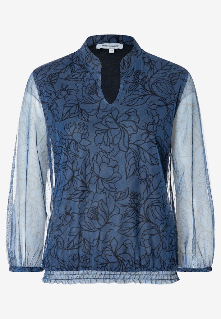51910504 MORE&MORE Printed Mesh Shirt 2334 print