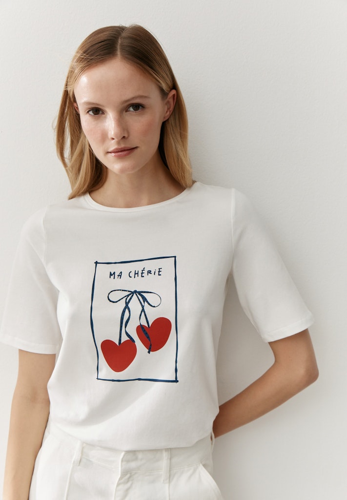 61020055 MORE&MORE - Shirt with Cherry 0041 off white Hearts