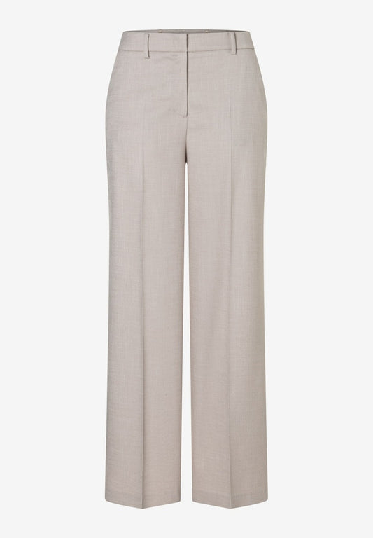 61814483 MORE&MORE - Melange Structure Wide Leg Pants 2214 powder beige melange