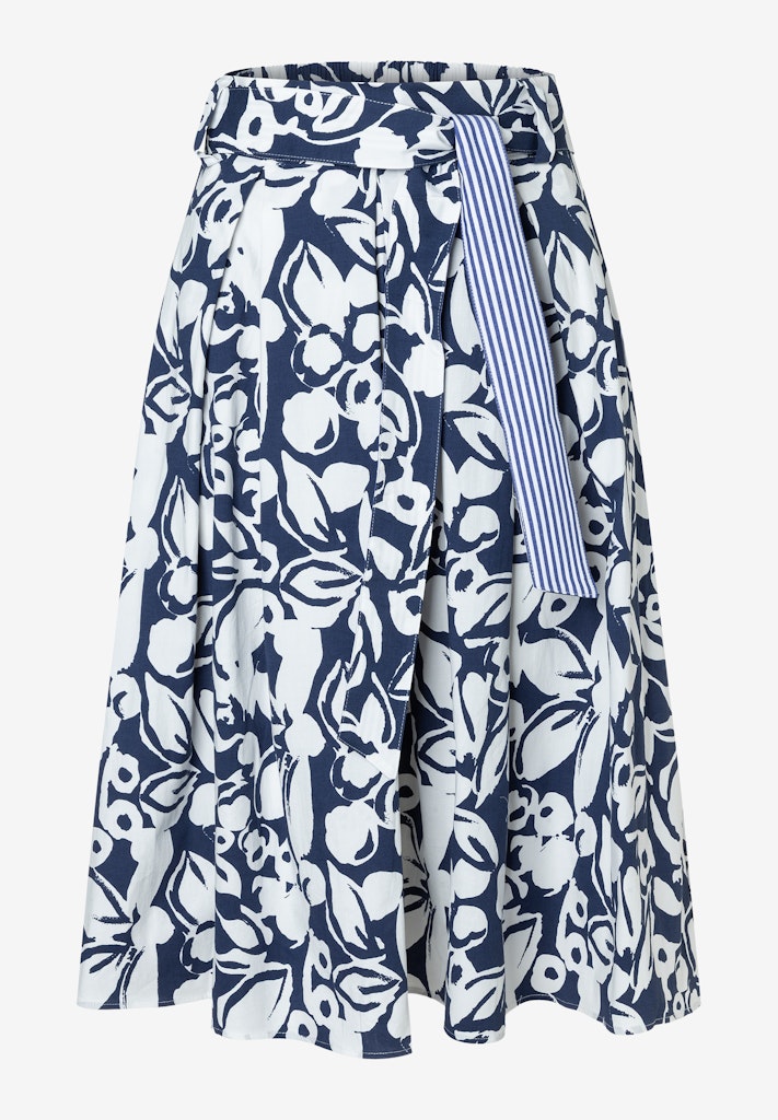 61025050 MORE&MORE - Poplin Print Skirt 2373 mix twotone