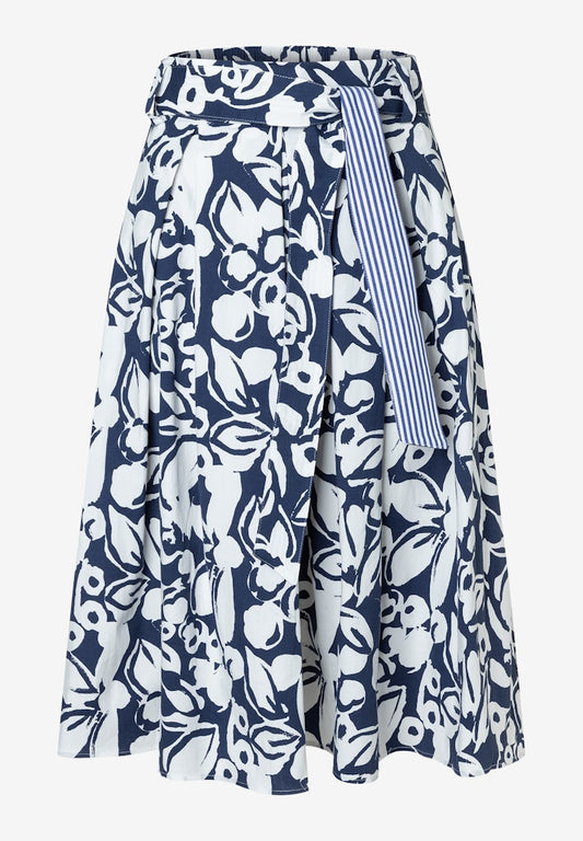 61025050 MORE&MORE - Poplin Print Skirt 2373 mix twotone