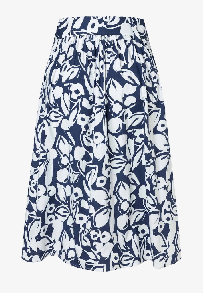 61025050 MORE&MORE - Poplin Print Skirt 2373 mix twotone