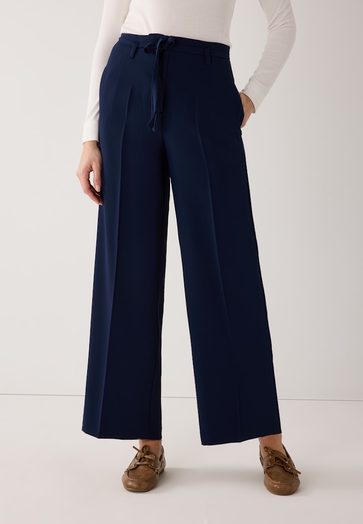 61024053 MORE&MORE - Fluent Wide Leg Pants 0373 classic blue