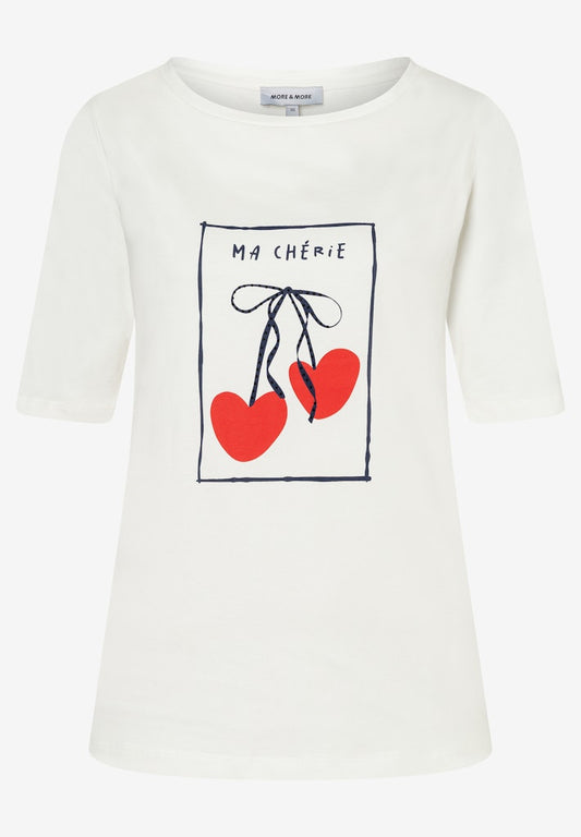 61020055 MORE&MORE - Shirt with Cherry 0041 off white Hearts