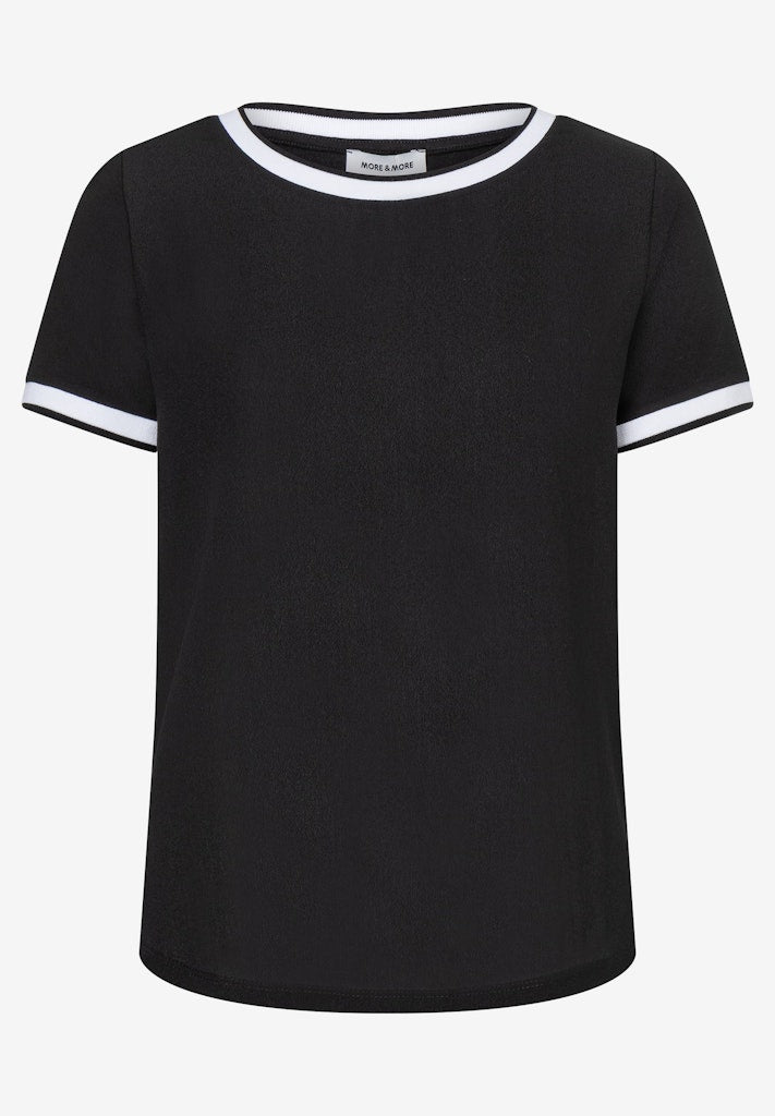 88880450 MORE&MORE - Contrast Shirt 0790 schwarz