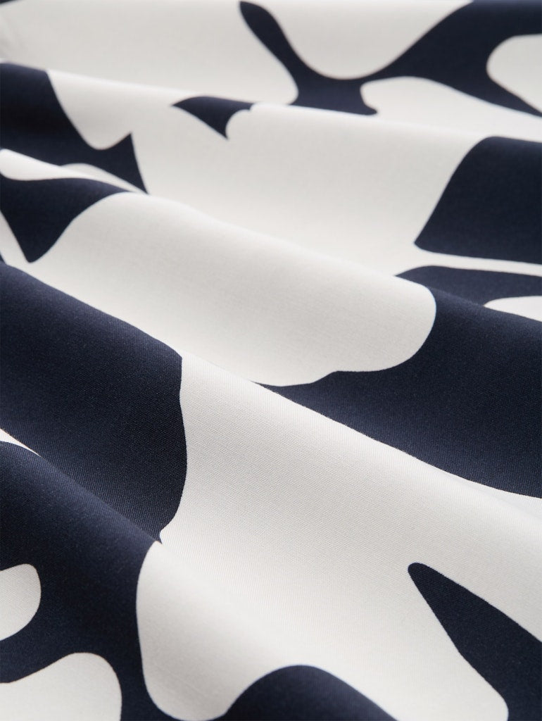 1050445 TOM TAILOR wmn - T-Shirt im Material-Mix 40118 big navy ginkgo