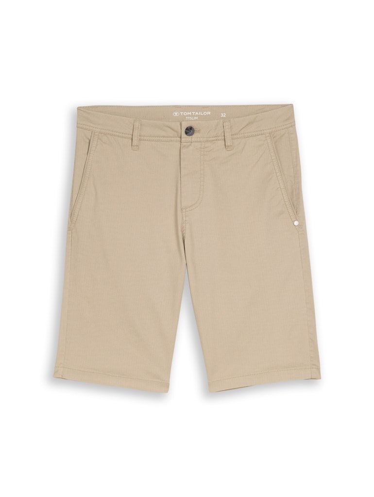 1049727 TOM TAILOR men - Chino Shorts 39609 beige mini geometric print