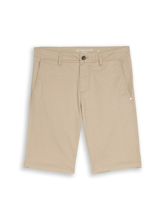 1049727 TOM TAILOR men - Chino Shorts 39609 beige mini geometric print