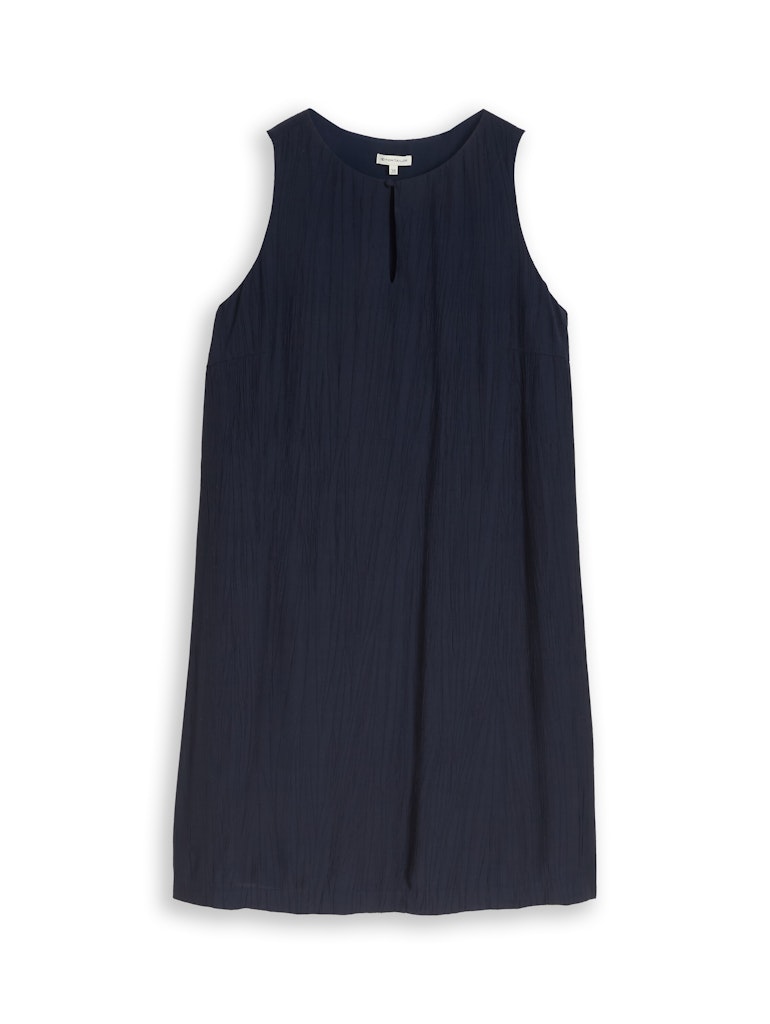 1049878 TOM TAILOR wmn - Crêpe Mini-Kleid in Knitter-Optik 10668 sky captain blue