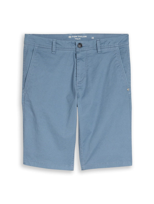 1049727 TOM TAILOR men - Chino Shorts 39607 blue mini geometric print
