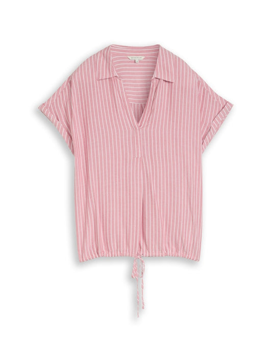 1049797 TOM TAILOR wmn - Bluse 39663 cozy pink white stripe