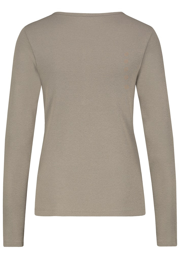 D16005M02779C AUTHENTIC STYLE wmn - Ripshirt mit Knopfleiste 20400 slate grey