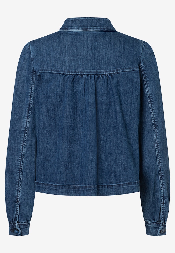 61026252 MORE&MORE - Blue Denim Jacket 0962 middle blue denim