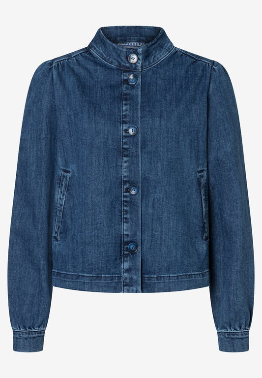 61026252 MORE&MORE - Blue Denim Jacket 0962 middle blue denim