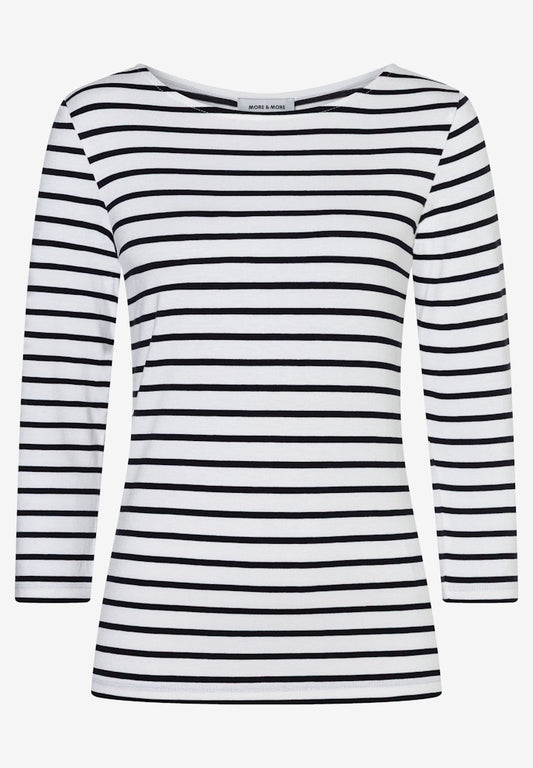 88880498 MORE&MORE - Striped Shirt, 3/4 2010 woven stripesSleeve