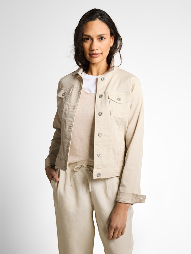 1050531 TOM TAILOR wmn - Jeansjacke 40487 stone sand beige
