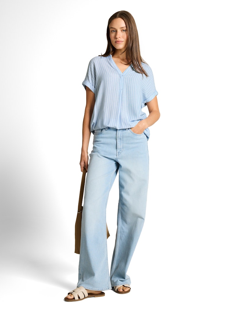 1049797 TOM TAILOR wmn - Bluse 39659 blue white stripe