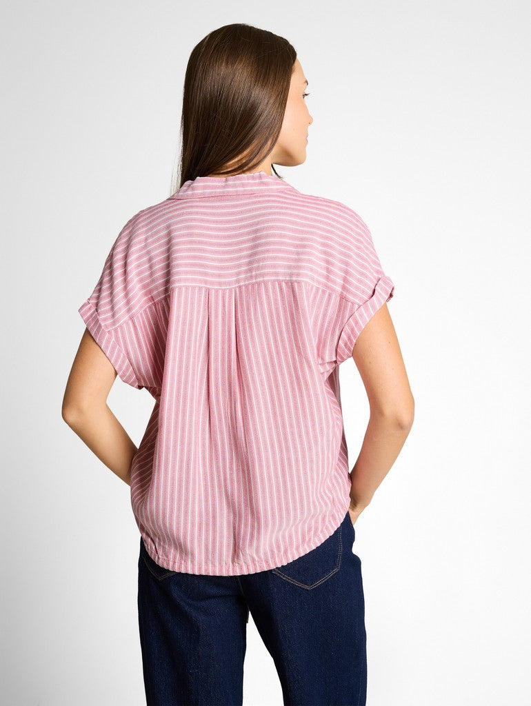 1049797 TOM TAILOR wmn - Bluse 39663 cozy pink white stripe