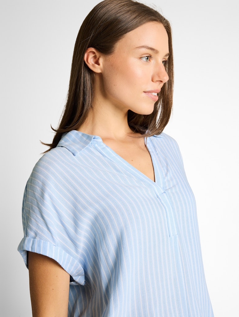 1049797 TOM TAILOR wmn - Bluse 39659 blue white stripe