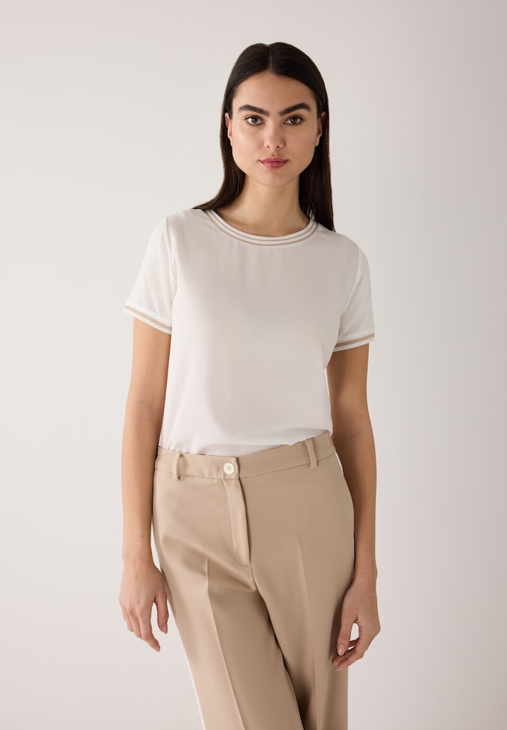 61810518 MORE&MORE - Contrast Shirt 0041 off white