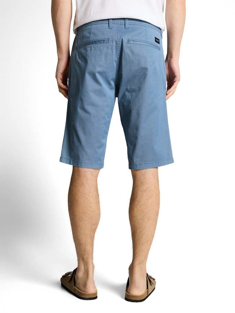 1049727 TOM TAILOR men - Chino Shorts 39607 blue mini geometric print