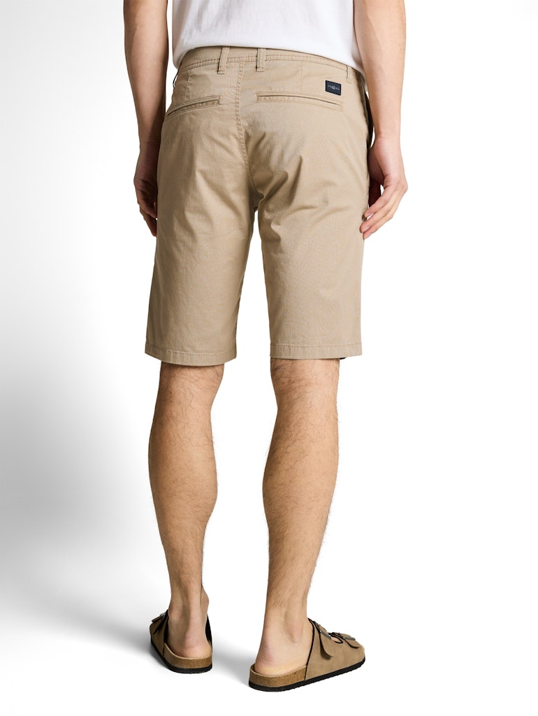 1049727 TOM TAILOR men - Chino Shorts 39609 beige mini geometric print