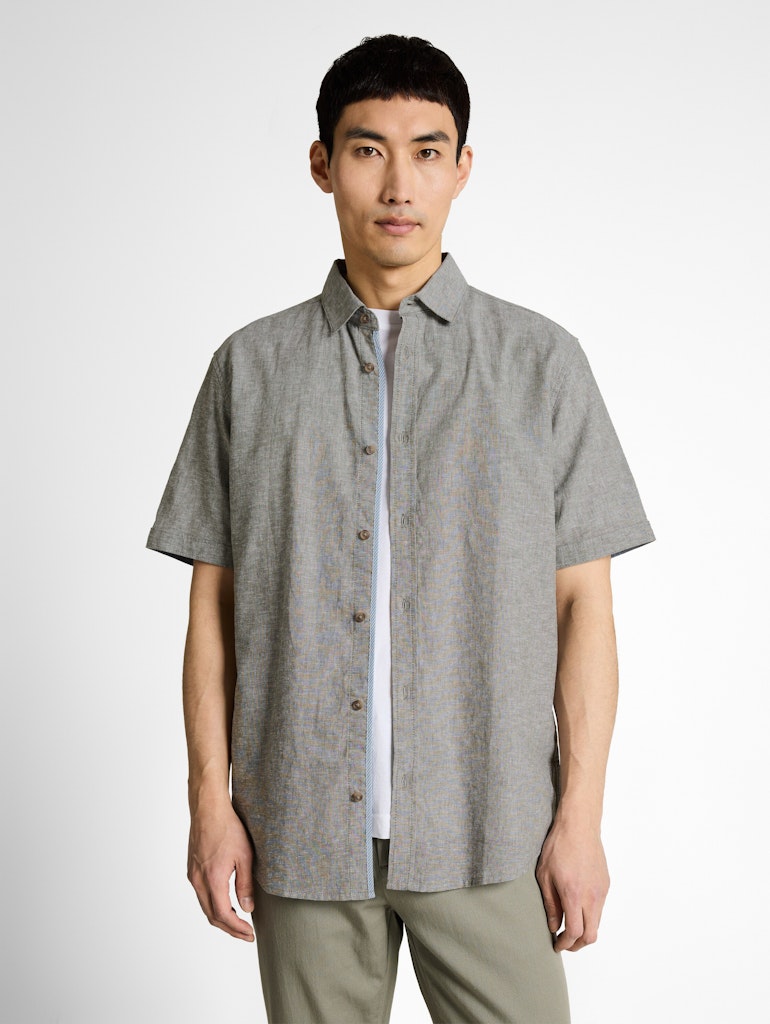 1049611 TOM TAILOR - Hemd 39545 faded leaf green chambray